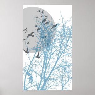 silhouetvogels poster
