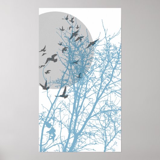 silhouetvogels poster (Voorkant)