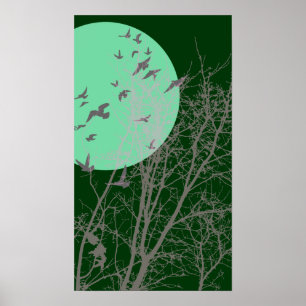 silhouetvogels poster
