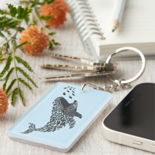 silhouetwalvis sleutelhanger