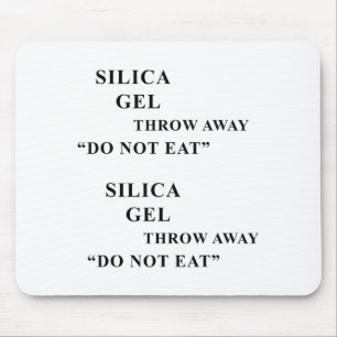 Silica Gel Droogmiddel Weggooien Niet Eten Grappig Muismat