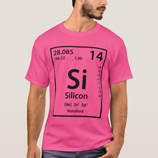Silicium element (zwart) t-shirt (Voorkant)