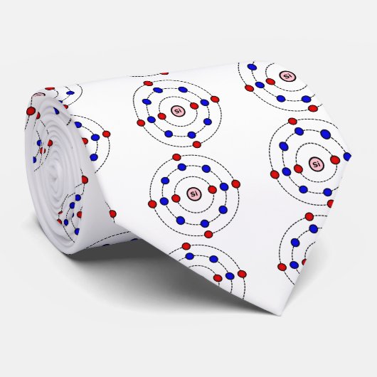 Silicon Atom Stropdas (Opgerold)