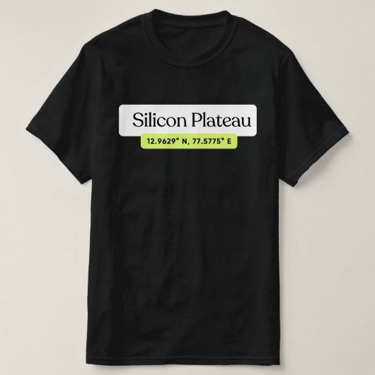 Silicon Plateau Bengaluru Coordinates T-Shirt  (Design devant)