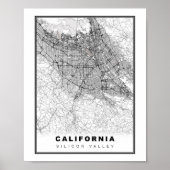 Silicon Valley Map Poster (Voorkant)