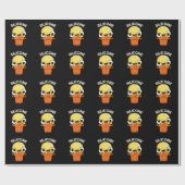 Silicone Funny Ice Cream Cone Pun Dark BG Cadeaupapier (Vlak)