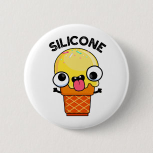 Silicone Funny Ice Cream Cone Pun Ronde Button 5,7 Cm