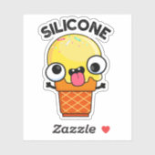Silicone Funny Ice Cream Cone Pun Sticker (Vel)