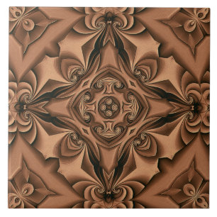 Silk Copper Mandala Tile Tegeltje