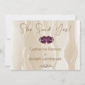 Silk & Cream Glitter White Pearls Save the Date (Voorkant)