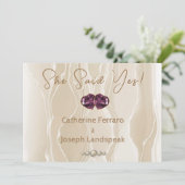 Silk & Cream Glitter White Pearls Save the Date (Staand voorkant)