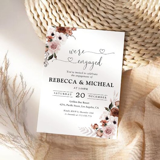 Silk Floral Nous sommes engagés Invitation
