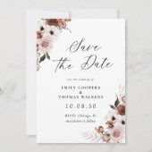 Silk Floral Save The Date Kaart (Voorkant)