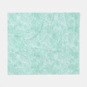 Silk Moire Klein patroon in Mint Green Fleece Deken (Voorkant (Horizontaal))