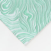 Silk Moire Klein patroon in Mint Green Fleece Deken (Hoek)