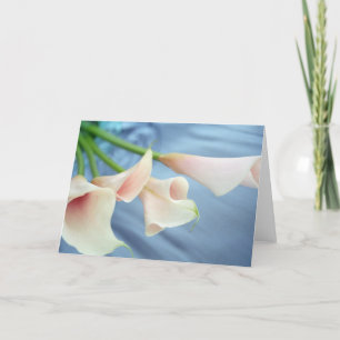 Silk Parade White Calla Lily Art Wenskaart Kaart