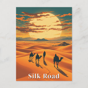 Silk Road Vintage Travel Camel Briefkaart