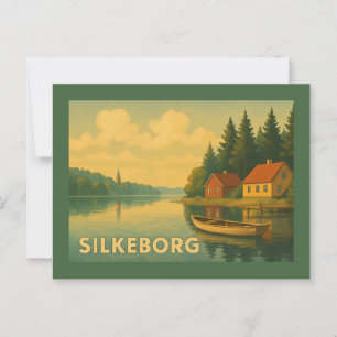 Silkeborg Denemarken Meer Briefkaart