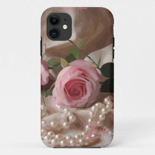 Silken Roos iPhone 11 Hoesje