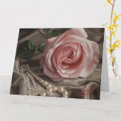 Silken Roos Kaart (Gele Bloem)