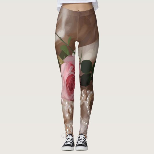 Silken Roos Leggings (Voorkant)