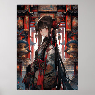 Silken Serenity: Enchantress of the Forest Anime Poster