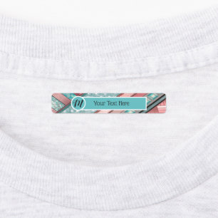 Silken Stripes set van 96 Custom Rectangle Iron-on Labels