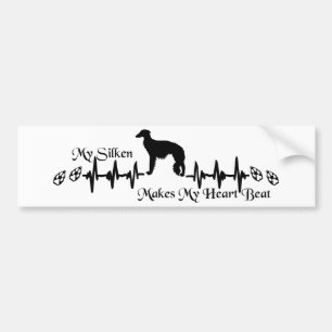Silken Windhound Heart Beat Bumpersticker