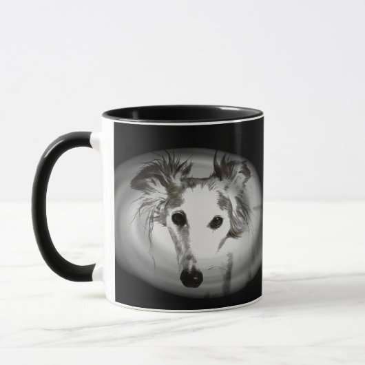 Silken Windhound in Grijs Mok (Links)