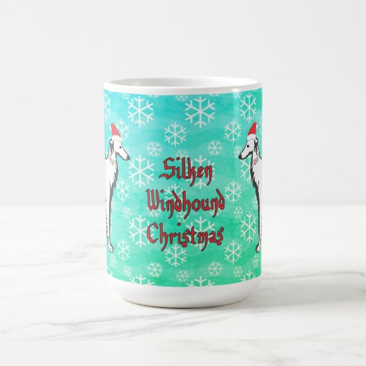 Silken Windhound Kerstmis Magische Mok (Midden)