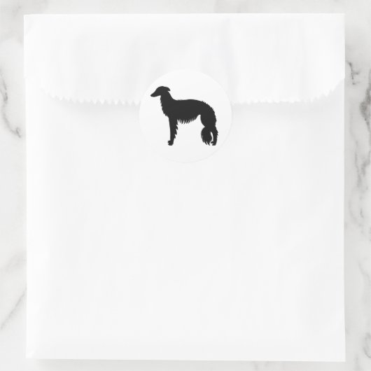 Silken Windhound Ronde Sticker (Tas)