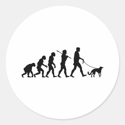 Silken Windhound Ronde Sticker (Voorkant)