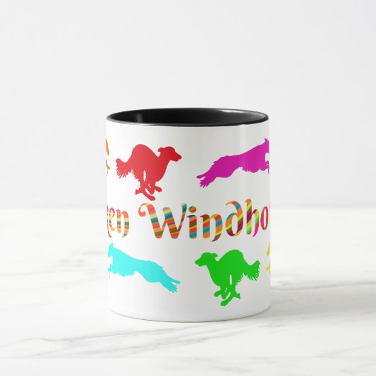 Silken Windhound Running Coffee Mug (Centre)