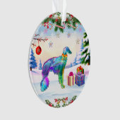 Silken Windhound X-mas Ornament (voorkant)