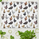 Silkie Bantam Chickens Theedoek (Gevouwen)