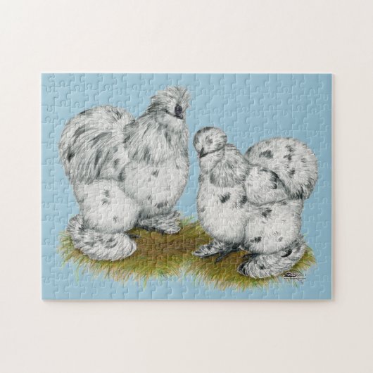 Silkie Bantam Splash Chickens Legpuzzel (Horizontaal)