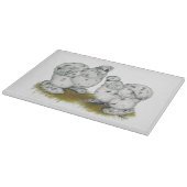 Silkie Bantam Splash Chickens Snijplank (Hoek)