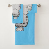 Silkie cartoon illustratie bad handdoek (Insitu)