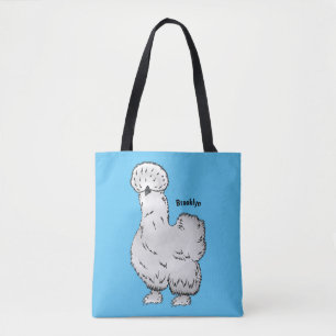 Silkie cartoon illustratie draagtas