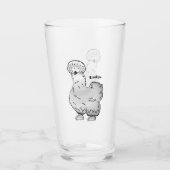 Silkie cartoon illustratie glas (Voorkant)