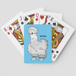 Silkie cartoon illustratie pokerkaarten