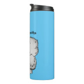 Silkie cartoon illustratie thermosbeker (Geroteerd rechts)