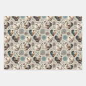 Silkie Chicken 3-vellen Flat Wrapping Paper Set (Voorkant 3)