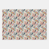 Silkie Chicken 3-vellen Flat Wrapping Paper Set (Voorkant 3)