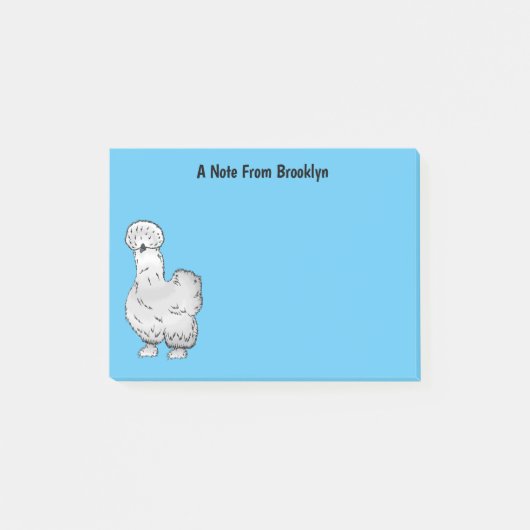 Silkie chicken cartoon illustration  post-it® notes (Voorkant)