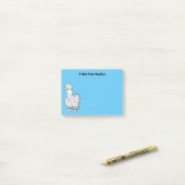 Silkie chicken cartoon illustration  post-it® notes (Op bureau)