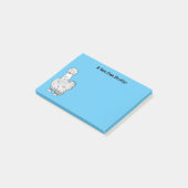 Silkie chicken cartoon illustration  post-it® notes (Schuin)