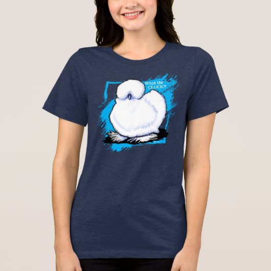 Silkie Chicken Funny Tri-Blend Shirt (Voorkant)