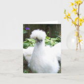 Silkie Chicken wenskaart Kaart (Gele Bloem)