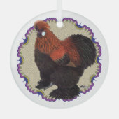 Silkie Circle Glas Ornament (Voorkant)